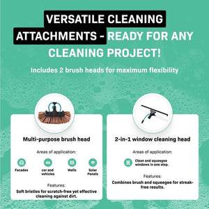 Vonroc Telescopic Brush 2-in-1 Multi-purpose Brush 6,5m