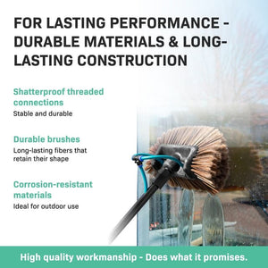 Vonroc Telescopic Brush 2-in-1 Multi-purpose Brush 6,5m
