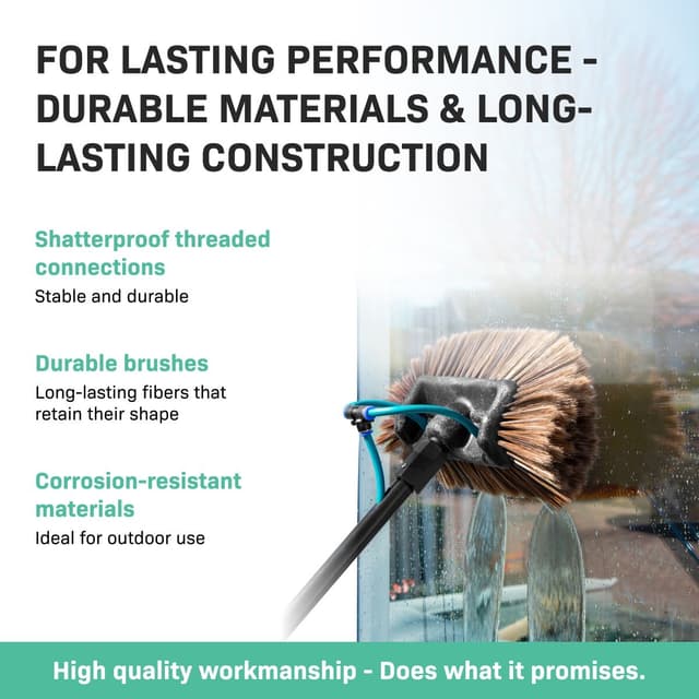 Vonroc Telescopic Brush 2-in-1 Multi-purpose Brush 6,5m