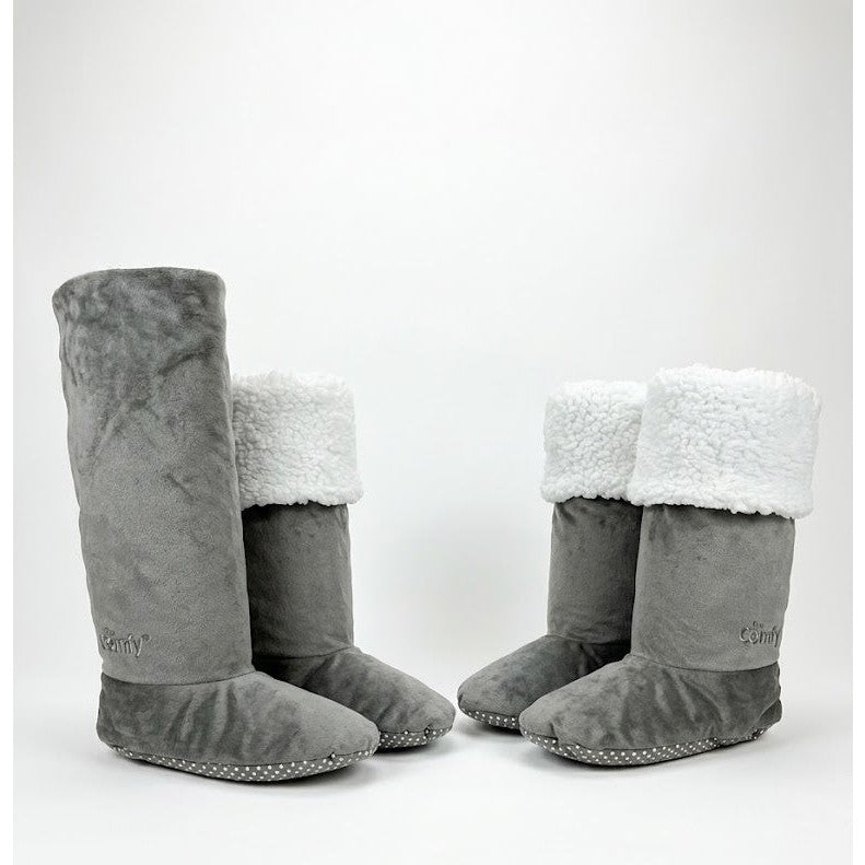 The Comfy Slipper Socks M/L 8-11 , Gray