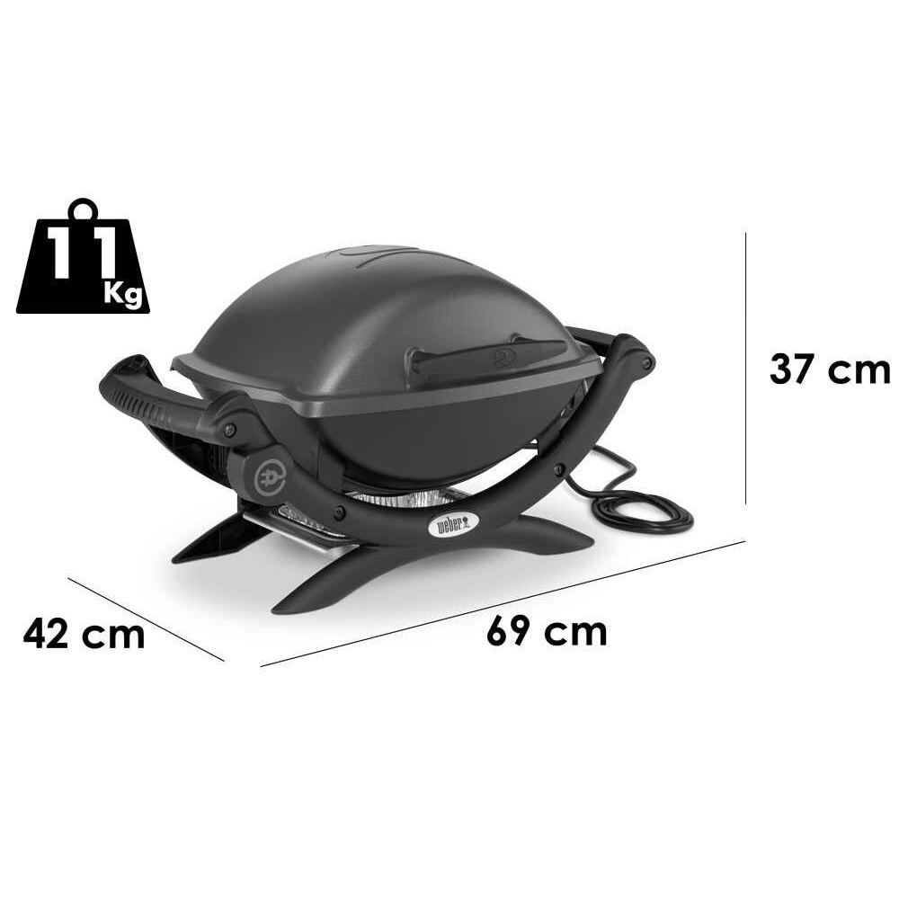 Weber Q1400 Electric Grill, 43x32 cm Cooking Surface