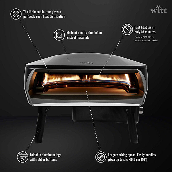Witt Etna Fermo Pizza Oven, Graffiti Grey
