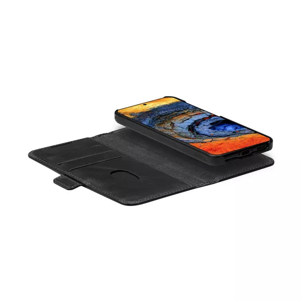 dbramante Lynge 2-in-1 Flip Cover Galaxy S25 Ultra - Wallet Case, Black