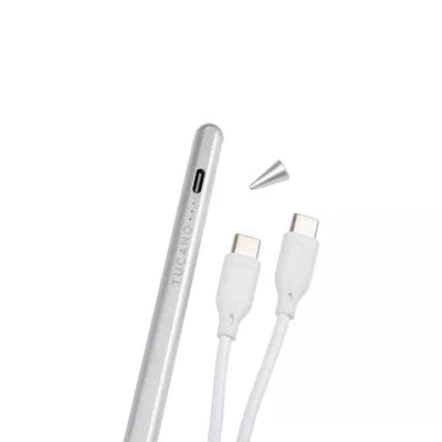 TUCANO Active stylus pen for iPads with USB-C, Silver